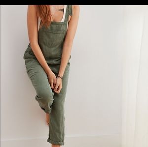 Aerie olive green overalls
